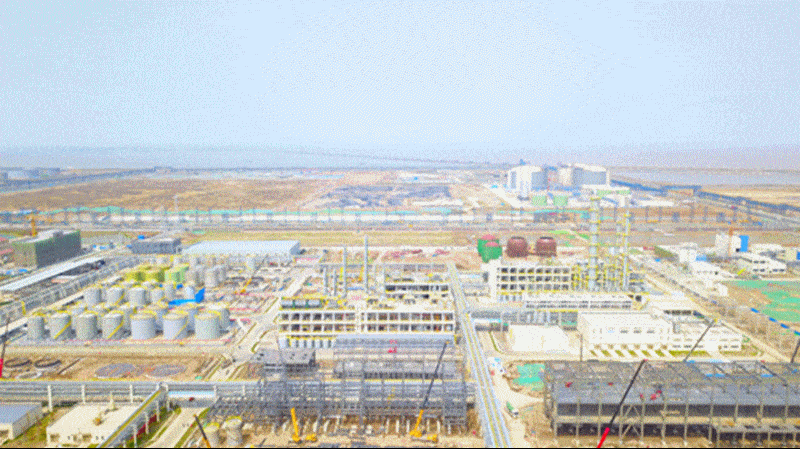 巨無(wú)霸 產(chǎn)品分離塔一次整體吊裝成功